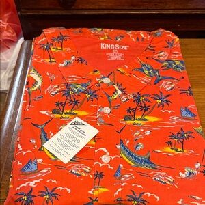 KingSize Orange  Hawaiian Shirt